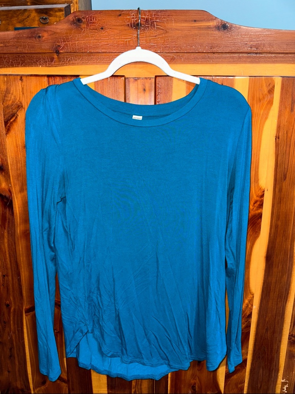 Old Navy Luxe Teal Crewneck Top
